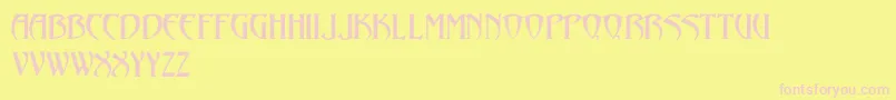 Avalonc Font – Pink Fonts on Yellow Background