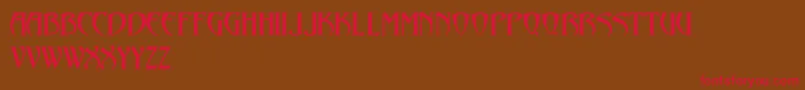 Avalonc Font – Red Fonts on Brown Background