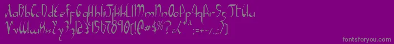 Шрифт Xaphan – серые шрифты на фиолетовом фоне