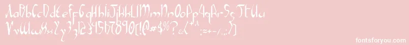Xaphan Font – White Fonts on Pink Background