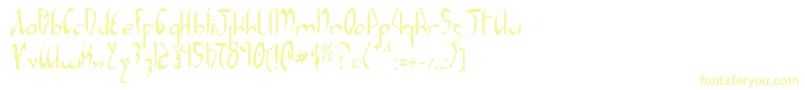 フォントXaphan – 黄色のフォント