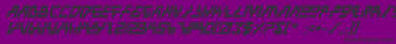 BeamRiderBoldItalic Font – Black Fonts on Purple Background