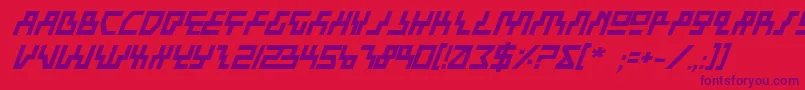 BeamRiderBoldItalic Font – Purple Fonts on Red Background