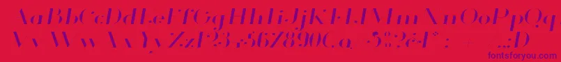 Glamor Lightextendeditalic Font – Purple Fonts on Red Background