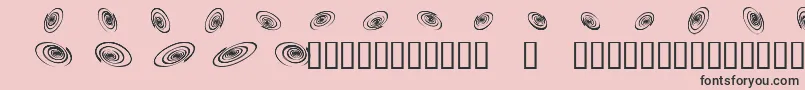 Omegaswirls-fontti – mustat fontit vaaleanpunaisella taustalla