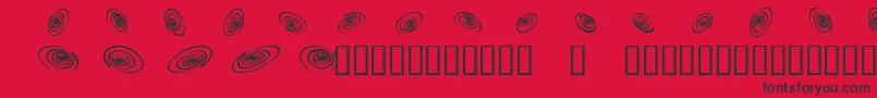 フォントOmegaswirls – 赤い背景に黒い文字