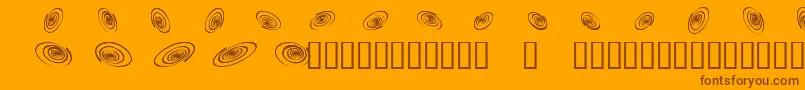 Czcionka Omegaswirls – brązowe czcionki na pomarańczowym tle