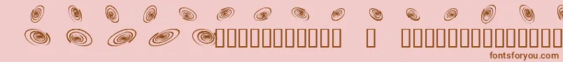 フォントOmegaswirls – ピンクの背景に茶色のフォント