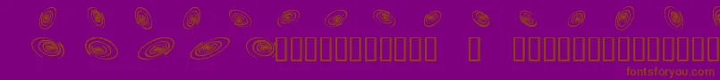 Czcionka Omegaswirls – brązowe czcionki na fioletowym tle
