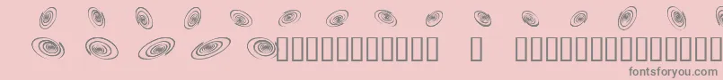 フォントOmegaswirls – ピンクの背景に灰色の文字