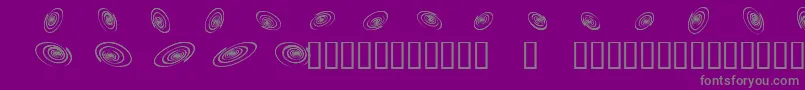 フォントOmegaswirls – 紫の背景に灰色の文字