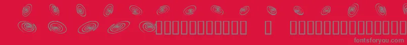 Omegaswirls-Schriftart – Graue Schriften auf rotem Hintergrund