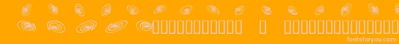 フォントOmegaswirls – オレンジの背景にピンクのフォント
