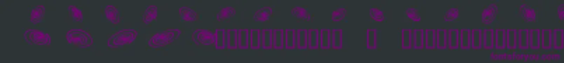 Шрифт Omegaswirls – фиолетовые шрифты на чёрном фоне