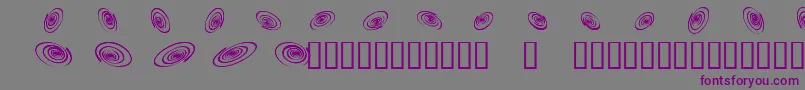 Шрифт Omegaswirls – фиолетовые шрифты на сером фоне