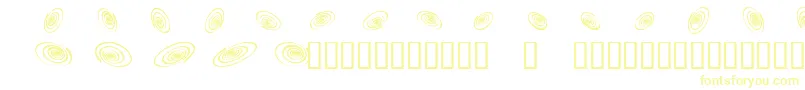 フォントOmegaswirls – 白い背景に黄色の文字