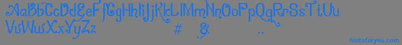 ZamrudKhatulistiwa Font – Blue Fonts on Gray Background