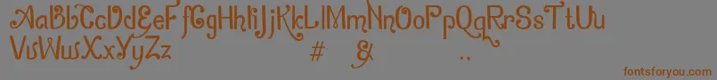 ZamrudKhatulistiwa Font – Brown Fonts on Gray Background