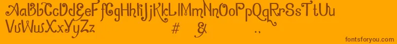 ZamrudKhatulistiwa Font – Brown Fonts on Orange Background