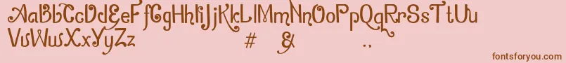 ZamrudKhatulistiwa Font – Brown Fonts on Pink Background