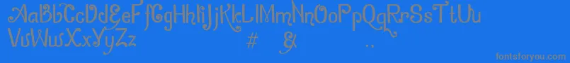 ZamrudKhatulistiwa Font – Gray Fonts on Blue Background