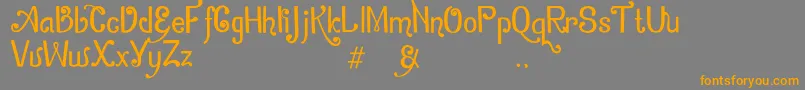 ZamrudKhatulistiwa Font – Orange Fonts on Gray Background
