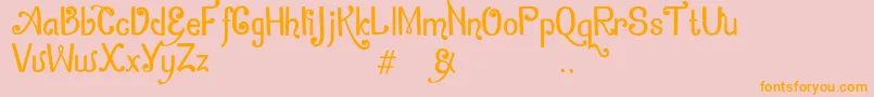 ZamrudKhatulistiwa Font – Orange Fonts on Pink Background