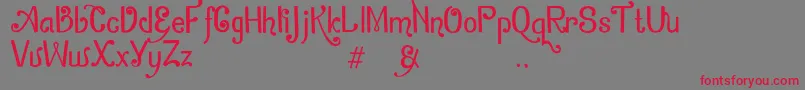 ZamrudKhatulistiwa Font – Red Fonts on Gray Background