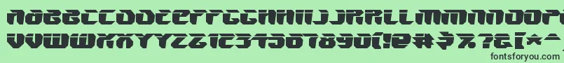 V5AmponWarped Font – Black Fonts on Green Background