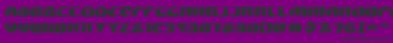 V5AmponWarped-fontti – mustat fontit violetilla taustalla