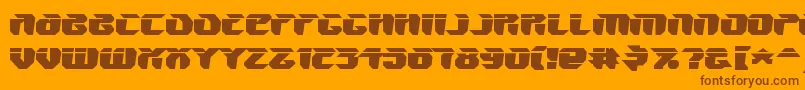 V5AmponWarped Font – Brown Fonts on Orange Background