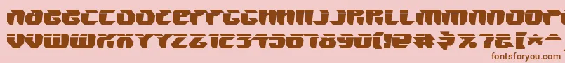 V5AmponWarped Font – Brown Fonts on Pink Background