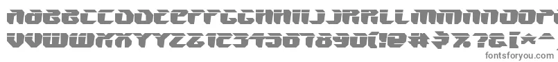V5AmponWarped-fontti – harmaat kirjasimet valkoisella taustalla