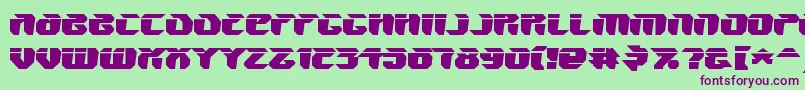 V5AmponWarped Font – Purple Fonts on Green Background