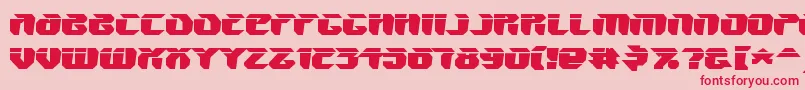フォントV5AmponWarped – ピンクの背景に赤い文字