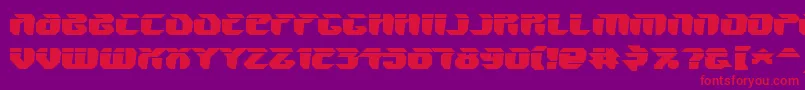 V5AmponWarped Font – Red Fonts on Purple Background