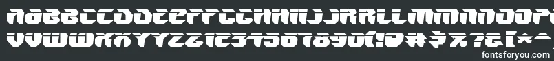 Шрифт V5AmponWarped – белые шрифты на чёрном фоне