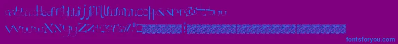 Retrotastic-fontti – siniset fontit violetilla taustalla