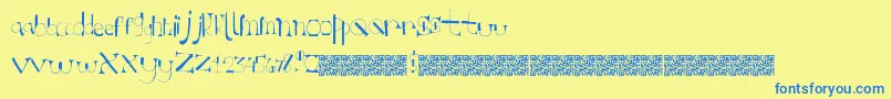 En savoir plus sur la police Retrotastic Police Retrotastic – polices bleues sur fond jaune