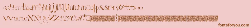 Retrotastic Font – Brown Fonts on Pink Background