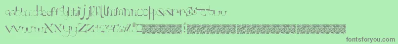 Retrotastic Font – Gray Fonts on Green Background