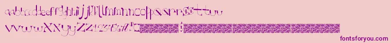 Retrotastic Font – Purple Fonts on Pink Background