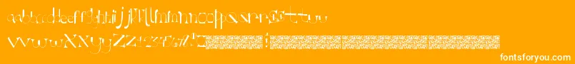 Retrotastic Font – White Fonts on Orange Background