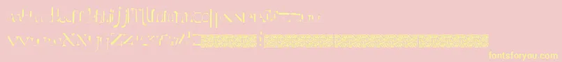 Retrotastic Font – Yellow Fonts on Pink Background