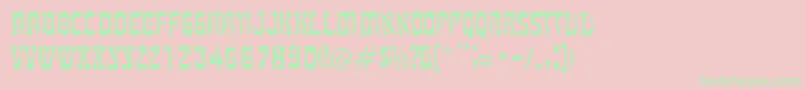 MitzvahRegular Font – Green Fonts on Pink Background