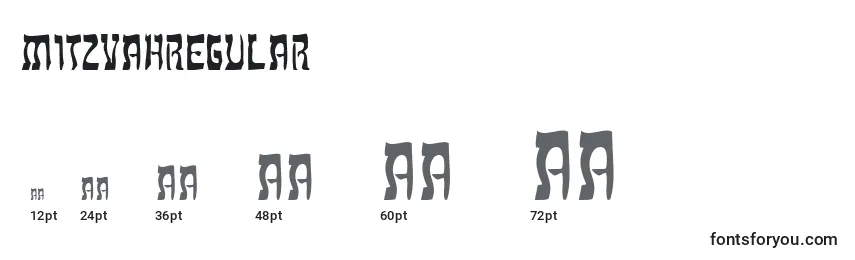 MitzvahRegular Font Sizes