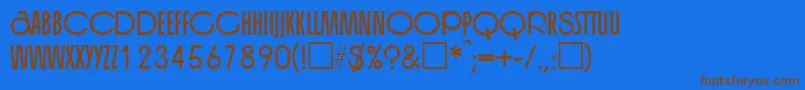 OrganRegular Font – Brown Fonts on Blue Background