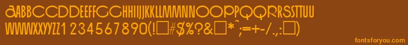 OrganRegular Font – Orange Fonts on Brown Background
