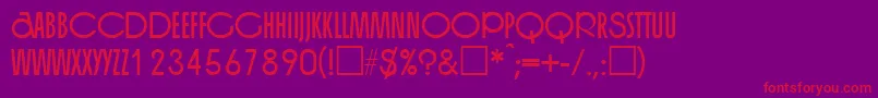 OrganRegular Font – Red Fonts on Purple Background