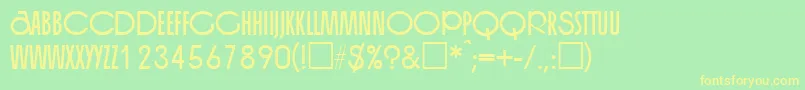 OrganRegular Font – Yellow Fonts on Green Background